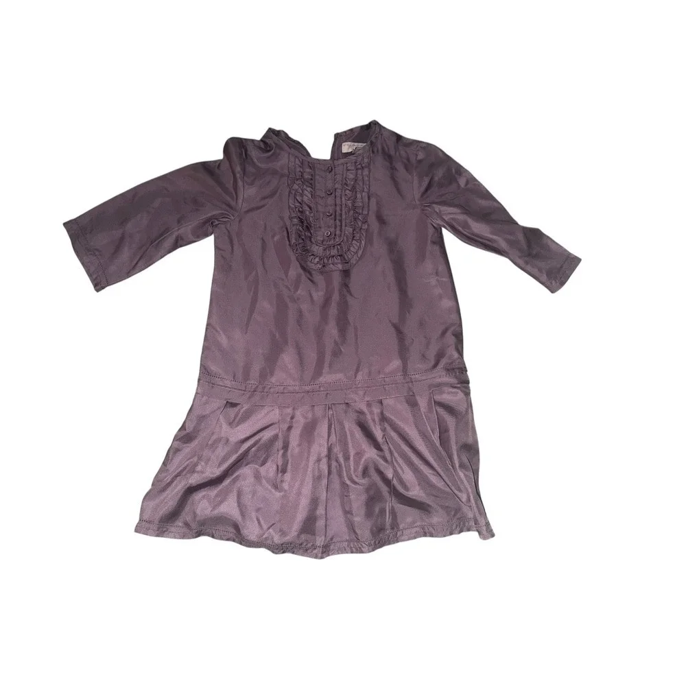 Stella McCartney for Gap Silk Dress Sz 10 Drop Waist Pleated Ruffle Luxury nwt